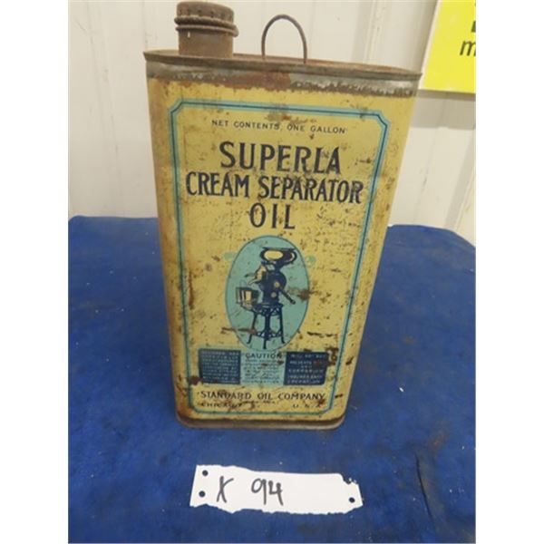 Supperla Cream Seperator Oil Standard Oil Company 1 Gal