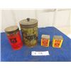 Image 1 : 4 Tins; 2) Keens Mustartd Tins 2oz, 1) Calumet Baking Powder 1lb, 1) Coffee Tin