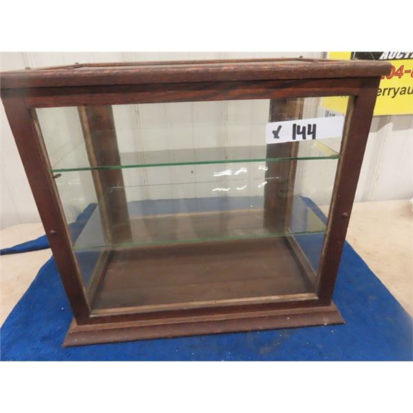 Glass & Wooden Display Case 14.5" x 16" x 10.5"