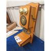 Image 2 : Vintage Style Wooden Telephone 19.5" x 7.5"