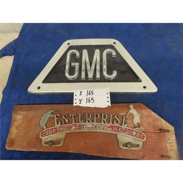 GMC Chrome Emblem & Enterprise Decal 8  x 16 