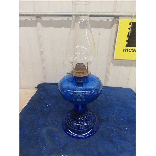 Cobalt Blue Coal Oil Lamp