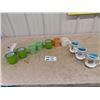 Image 1 : 7 Fireking Cups, Mustache Cups - 10 Total