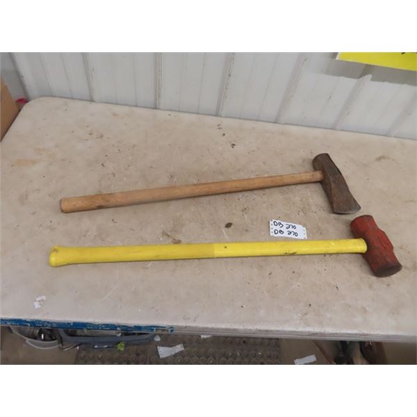 Splitting Axe & Sledge Hammer with Fiber Glass Handle