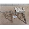 Image 1 : Cast Register Cover & 2 Metal Ornate Shelf Bracket 15" x 13"