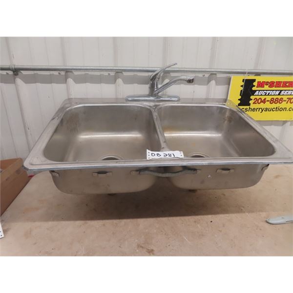 Double Stainless Steel Kitchen Sink with Faucet