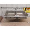 Image 1 : Double Stainless Steel Kitchen Sink with Faucet