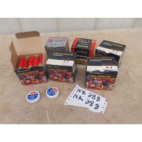 28 Gauge Ammo 140 Rounds & Some Percussion Caps- MUST HAVE PROOF OF PAL TO PURCHASE- WE DO NOT SHIP 