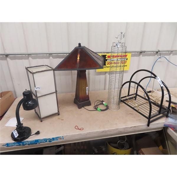 3 Lamps, Magazine Rack & CD Rack