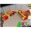 Image 2 : 1973 Fisher Price Village with Accessories & 1971 Fisher Price School with Accessories