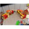 Image 2 : 1973 Fisher Price Village with Accessories & 1971 Fisher Price School with Accessories