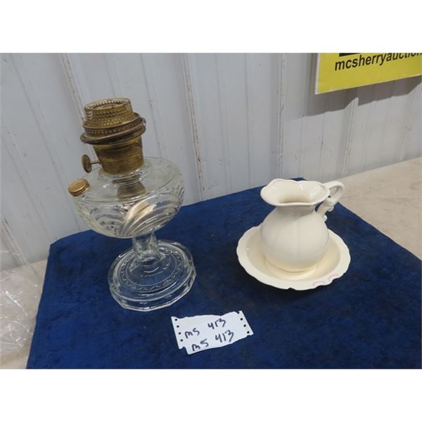 Aladdin Lamp & Pitcher + Basin