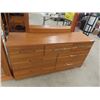 Image 2 : Oak Dresser 32" x 64" X 19" and Mirror 41" x 42"
