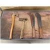 Image 1 : Hatchet, Roofing Hammer & 2 Sugar Beet Knives