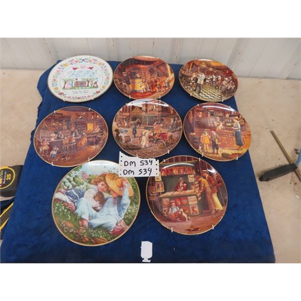 8 Bradford Collector Plates Bygone Days