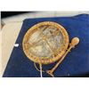 Image 3 : Vintage First Nations Gut + Skin War Drum 14" Across - Functional - Not a Souvenir