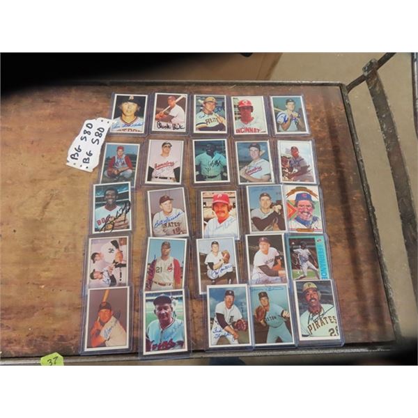 25- 1970's Hand Signed Baseball Cards