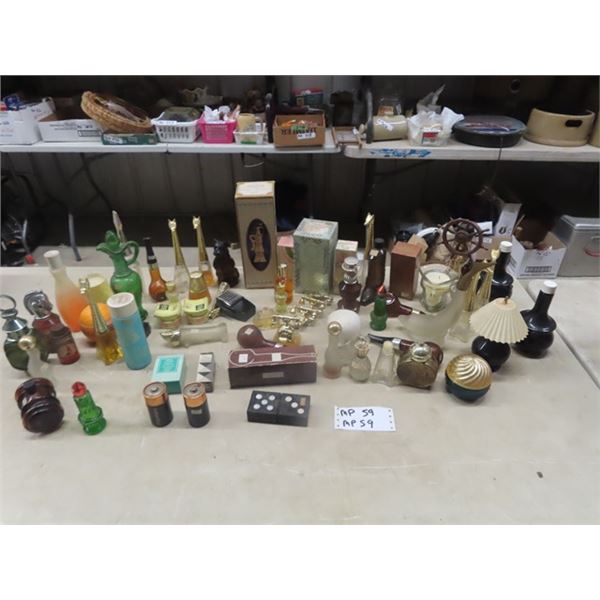 Vareity of Avon Items; Perfume Bottles + Other Decorative Containers