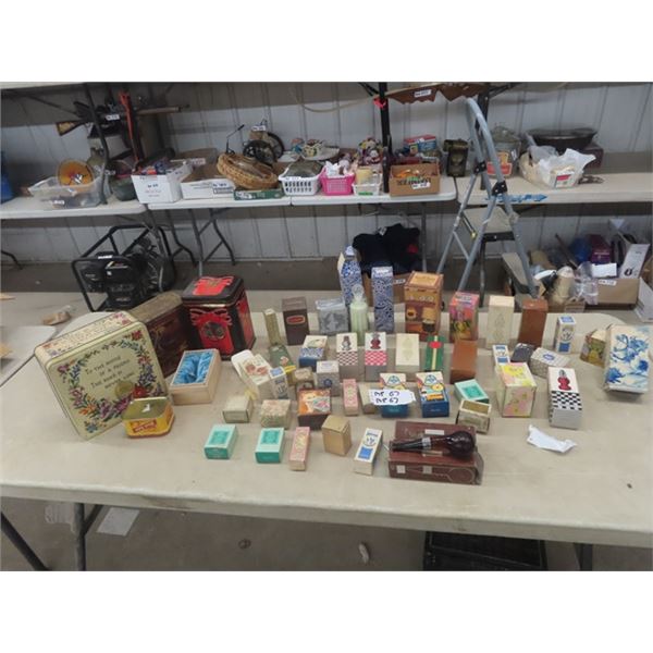 Avon Items with Boxes & Some Tins