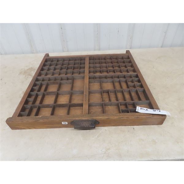 Printer's Tray 22" x 22"