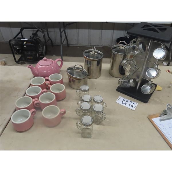 Cannisters, Spice Set, Shenango Cups plus more
