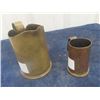 Image 2 : 2 Pieces of Trench Art; 1) 1916 Pitcher, 1) 1952 Mug
