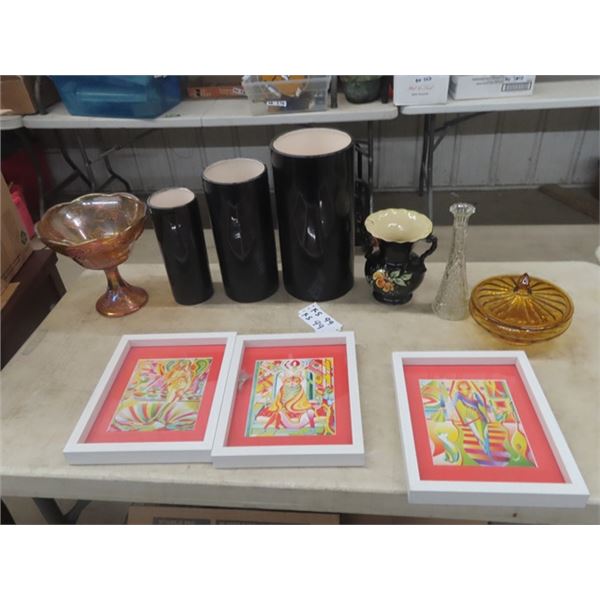 Vases, Carnival Candy Dish, Venus Allen Courtney Prints