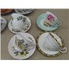 Image 2 : 8 China Cup + Saucer Pairs ; Royal Vale, Aynsley, Sadler plus others