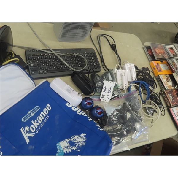 Electric Heater, Keyboard, Mouse, Electronic Computer Items