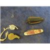 Image 1 : 2 Acme Whistle & 2 Pocket Knives - 1 is Boy Scouts