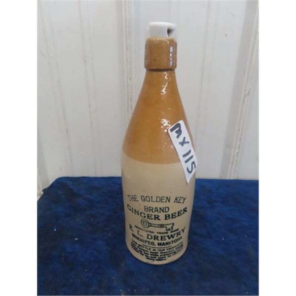 Ginger Beer Bottle- E L Drewry Winnipeg