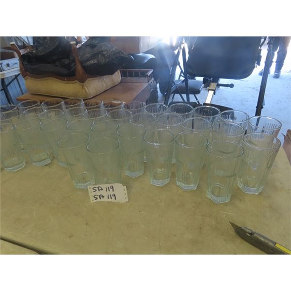 36 Matching Beer Glasses & 12 Ricard's - Total 48 Glasses