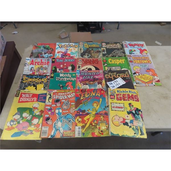 18 Comics - Marvel, Gold Key, Archie, Charlton