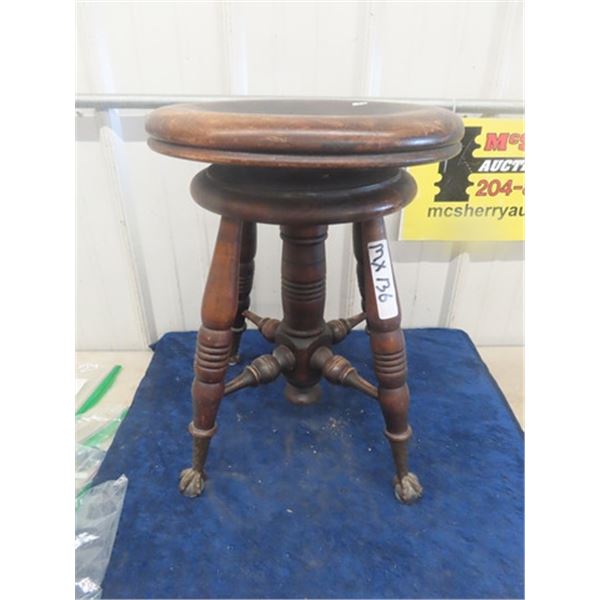 Piano Stool with Claw Feet