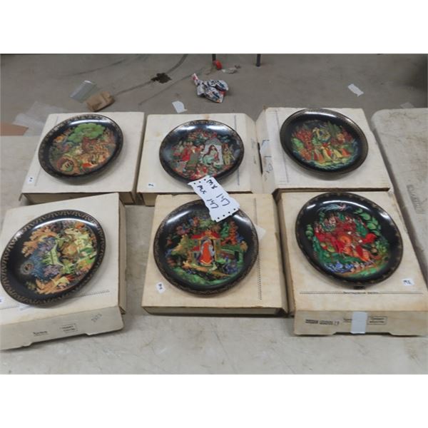 6 Collector Plates with Boxes & Certificates