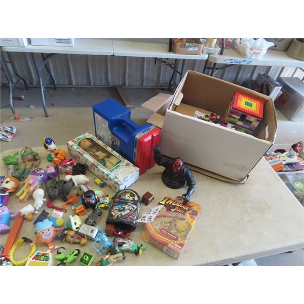Various Toys; Lego, Indiana Jones, Figurines, Ninja Turtle, Loonie Tunes plus more