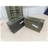 Image 2 : 2 Military Ammo Crates & Cannister