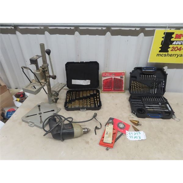 Drill Bits, B+D Drill & Drill Press Stand