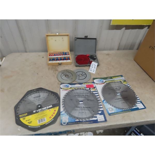 Router Bits, Sawzall Kit, Circular Saw Blades 10" + 6.5"