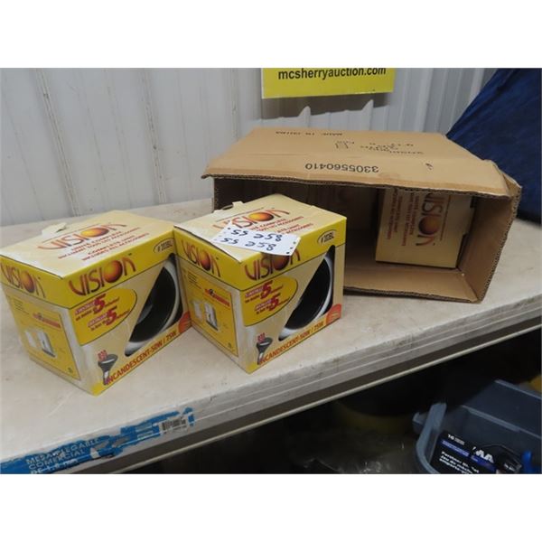 8 Matching 75 Watt Vision Light Fixtures