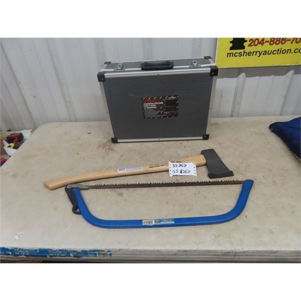 Aluminium Tool Case, New Axe & Saw