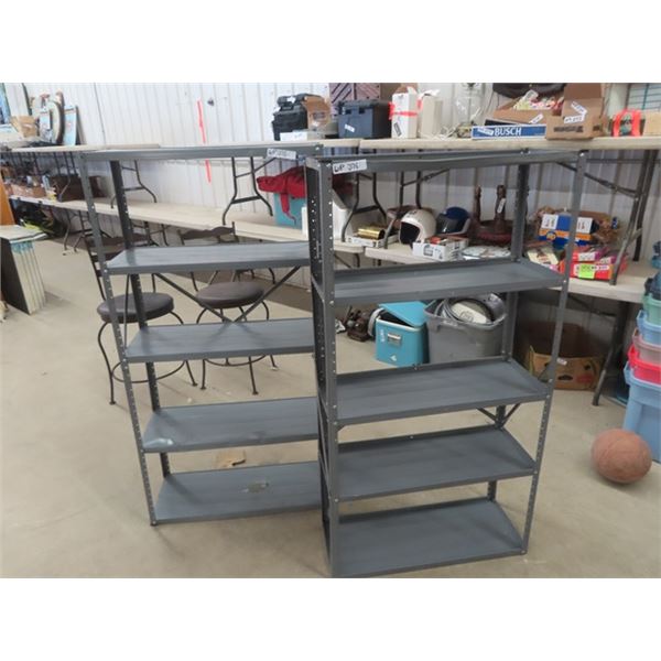 2 Metal Shelves 57" x 30" x 12"