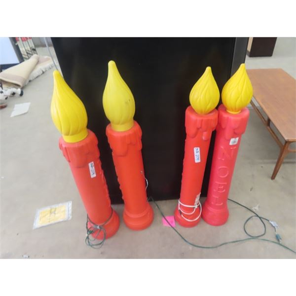 4 Blow Mould Candles