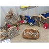 Image 2 : 6 Barn Board Displays; Rooster 17" x 10" , Tractor Owl  plus others