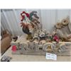 Image 3 : 6 Barn Board Displays; Rooster 17" x 10" , Tractor Owl  plus others