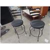 Image 1 : 2 Swivel Wrought Iron Bar Stools
