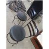 Image 3 : 2 Swivel Wrought Iron Bar Stools
