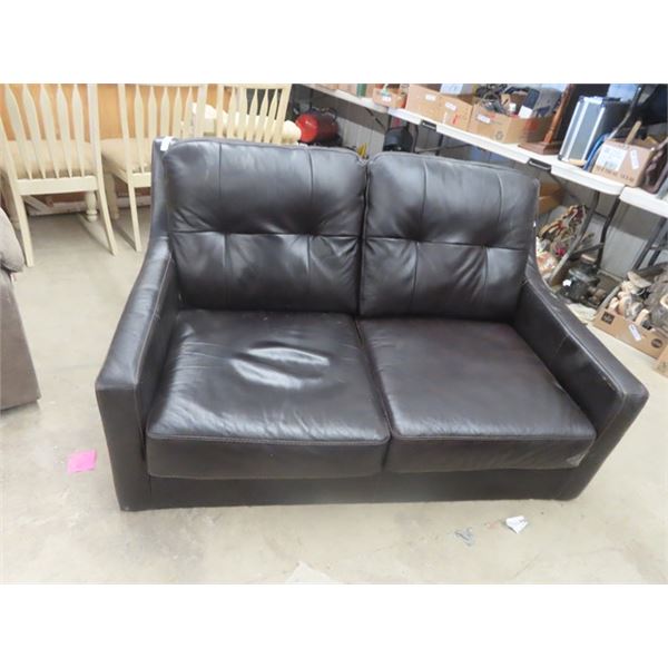 Leather Love Seat