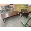 Image 1 : Coffee Table 53" x 20" x 15" & End Table 21"x 27" x 22"