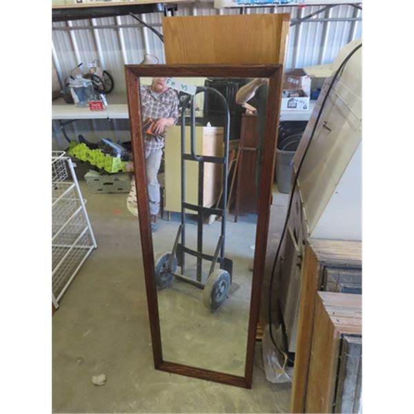 Oak Framed Mirror 17" x 50"